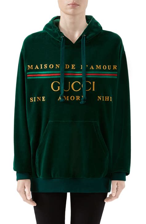 black gucci hoodie women's|gucci oversized hoodie.